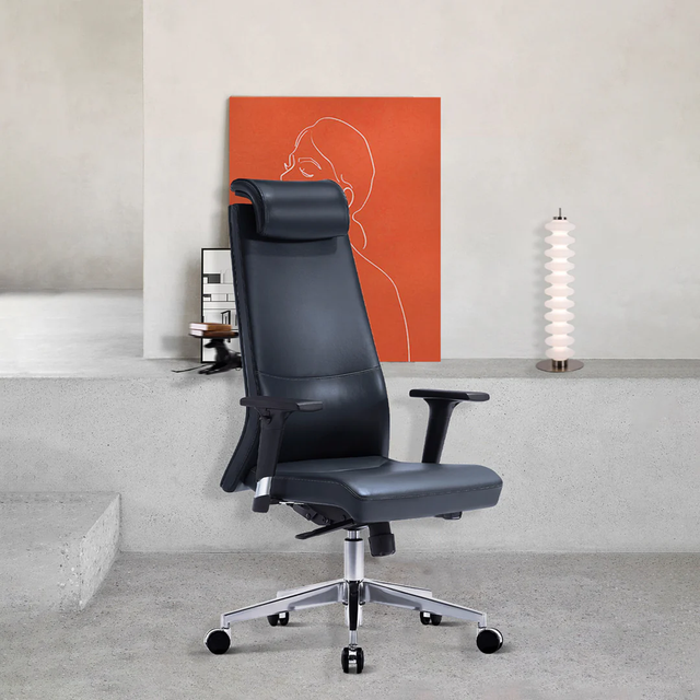 The ALFA Ergonomic Executive Leather Desk Chair Offers Unmatched Support and Comfort for Your Workstation