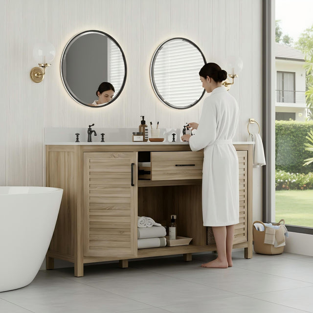 60-Inch Double Sink Bathroom Vanity Fully Assembled: A Practical Choice for Modern Family Bathrooms