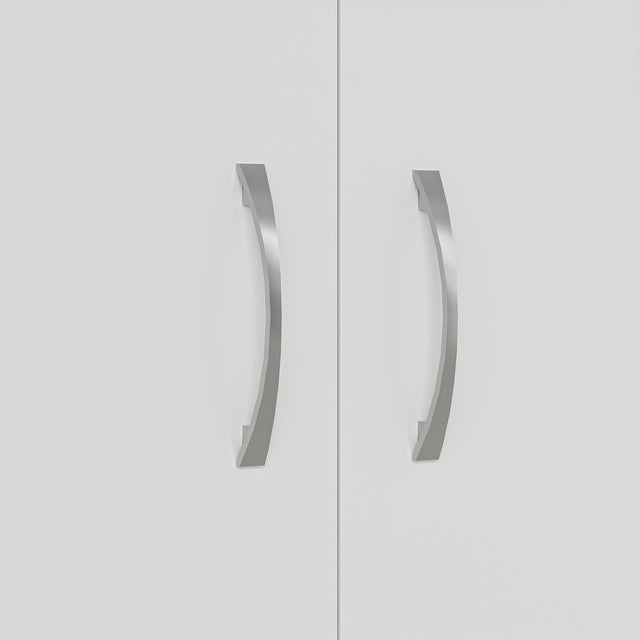 54”Wall Mounted Cabinet with Hanging Rod | 3-Door Storage Cabinet with Adjustable Shelf, Hanging Storage Cupboard for Laundry Room, Mudroom, Garage, Kitchen