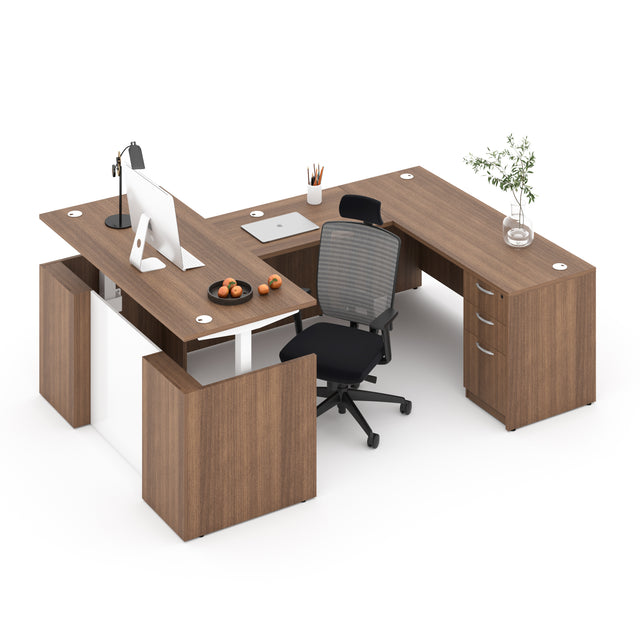 🪑 + 🖥️Ergonomic Office Chair & Executive Standing Desk Bundle – Complete Workspace Solution