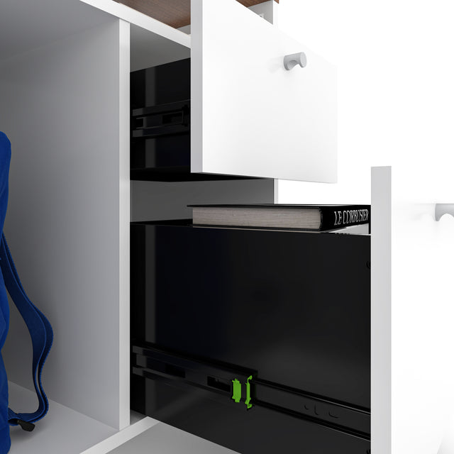 Mobile File Cabinet and Bookcase, Modern Business Set Workstation for Home Office