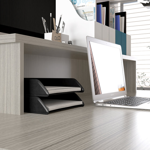 L Shaped Height Adjustable Executive Desk With Mobile Storage Cabinet