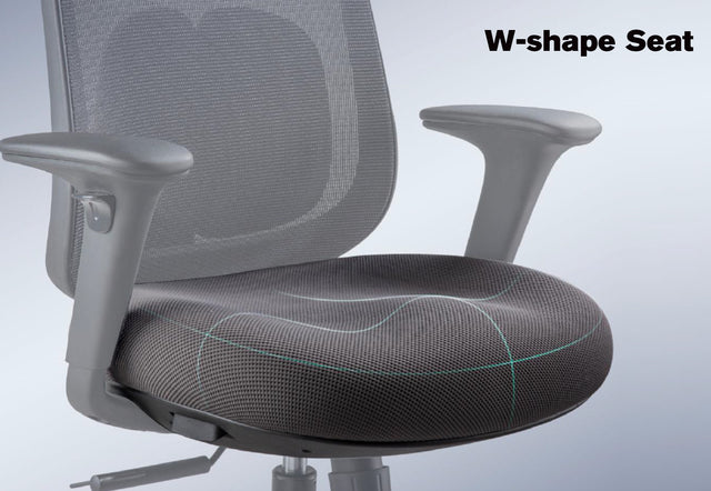 Byron Ergonomic Office Chair with Adjustable Headrest, Lumbar Support & Mesh Back – Adjustable Armrests, Seat Depth & Recline