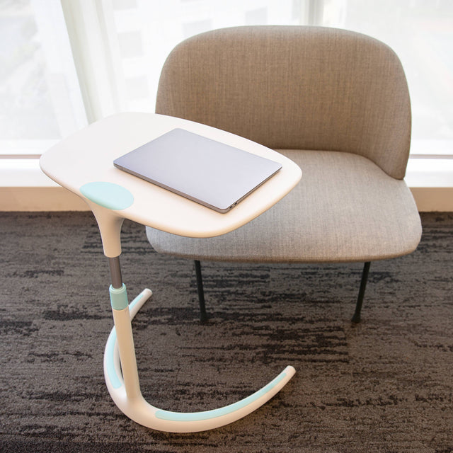 Sofa Side End Table C-shaped Coffee Tray Laptop Snack Stand