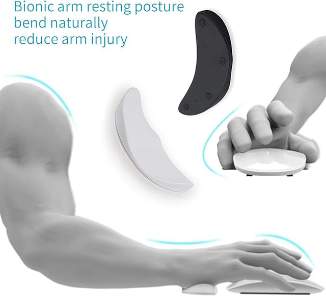 2PCS Ergonomic Mouse Wrist Rest Support, Wrist Pain Relief (Black, Gray)