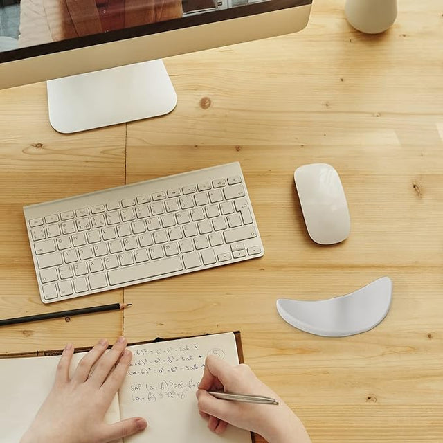 2PCS Ergonomic Mouse Wrist Rest Support, Wrist Pain Relief (Black, Gray)