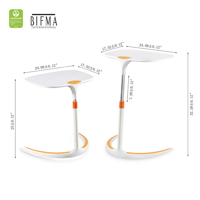 Sofa Side End Table C-shaped Coffee Tray Laptop Snack Stand