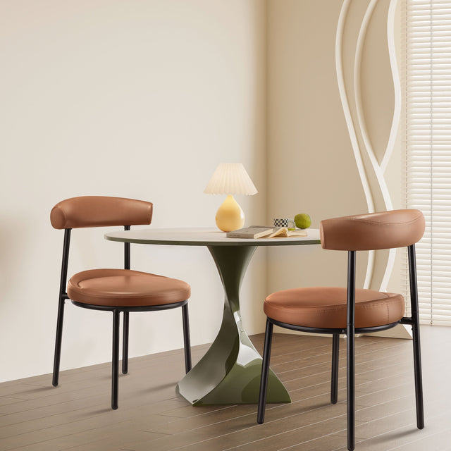 Helia Modern Leather Chair Set of 2