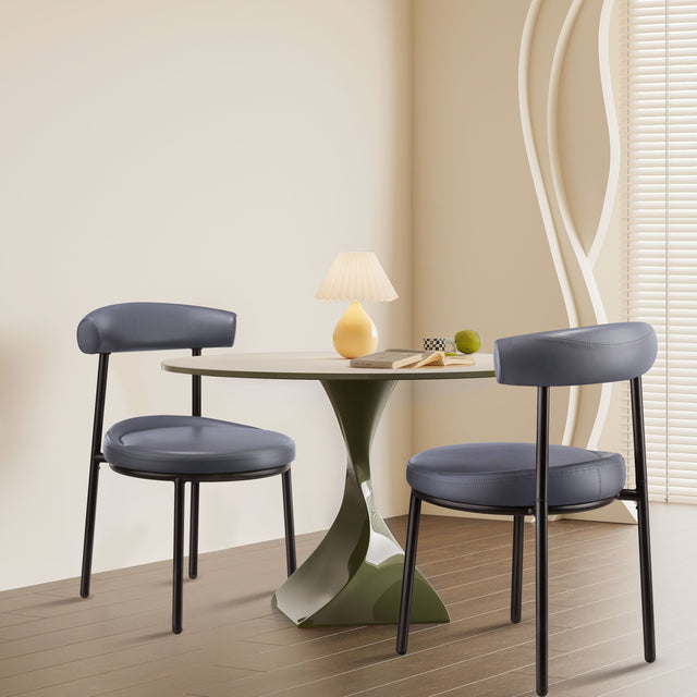 Helia Modern Leather Chair Set of 2