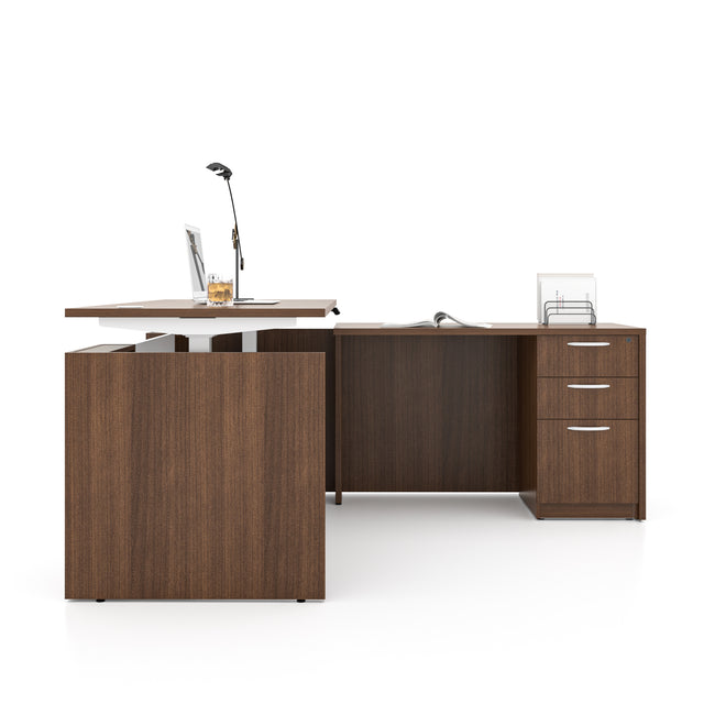 Height Adjustable L-Shaped Standing Desk