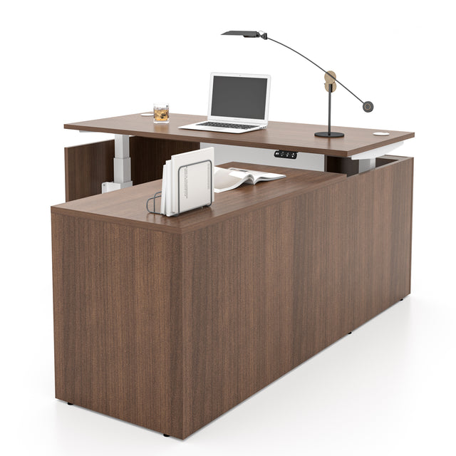 Height Adjustable L-Shaped Standing Desk