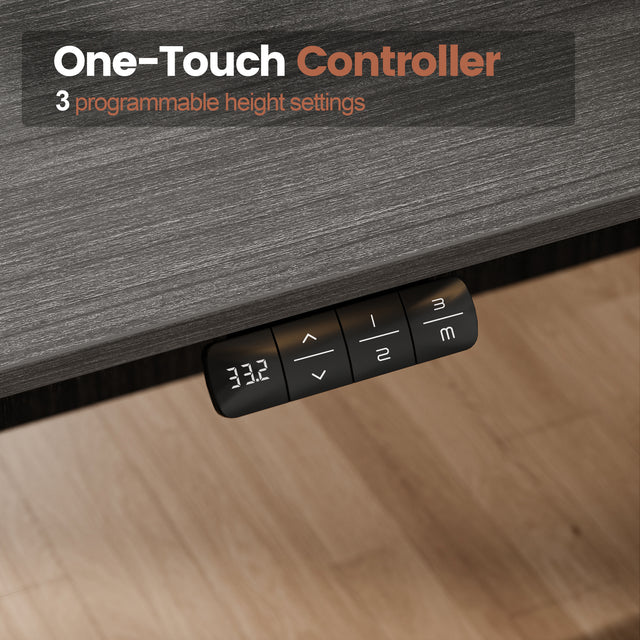 GINO Collection | 76.77'' Height Adjustable L-Shaped Executive Desk with Pre-Assembled Frame, Drawers and Shelves