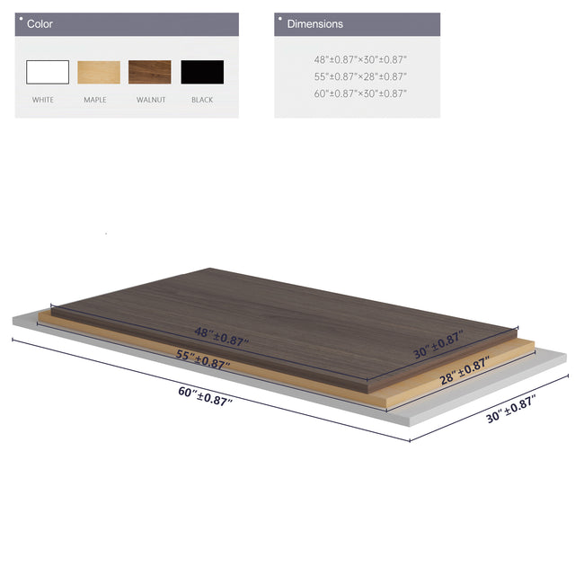 Wooden Table Top | ALFA One-Piece Desk Top