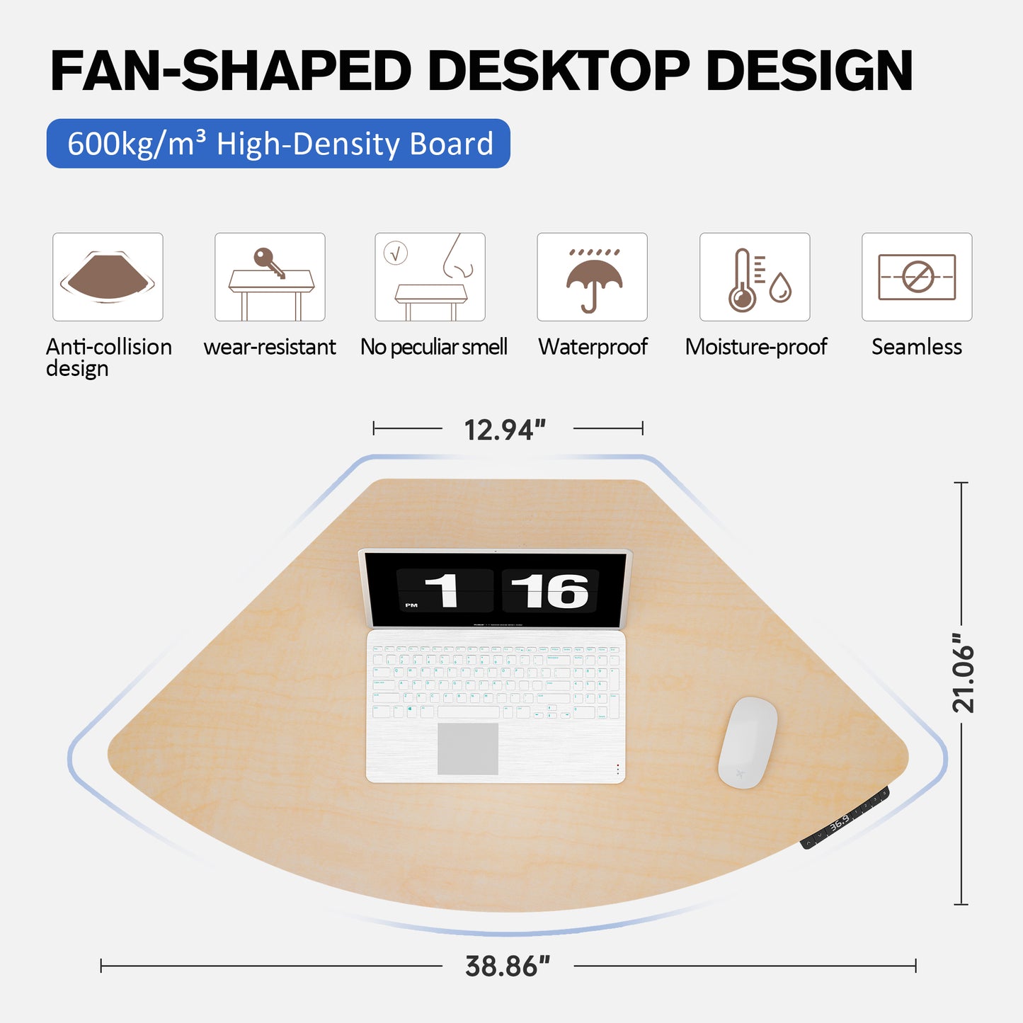 Fan-Shape Mobile Podium | ALFA Adjustable Laptop Stand with Locking Wheels & Presets