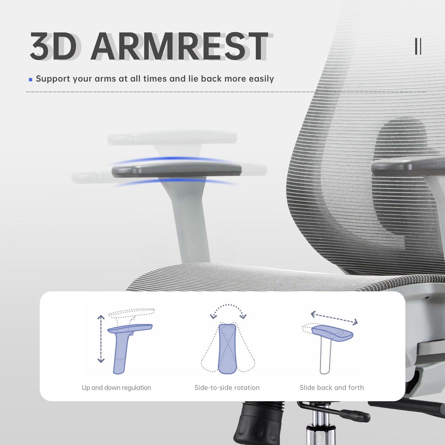ALFA Ergonomic Task Chair Mesh Back with Lumbar Support Executive Computer Office Chair 706