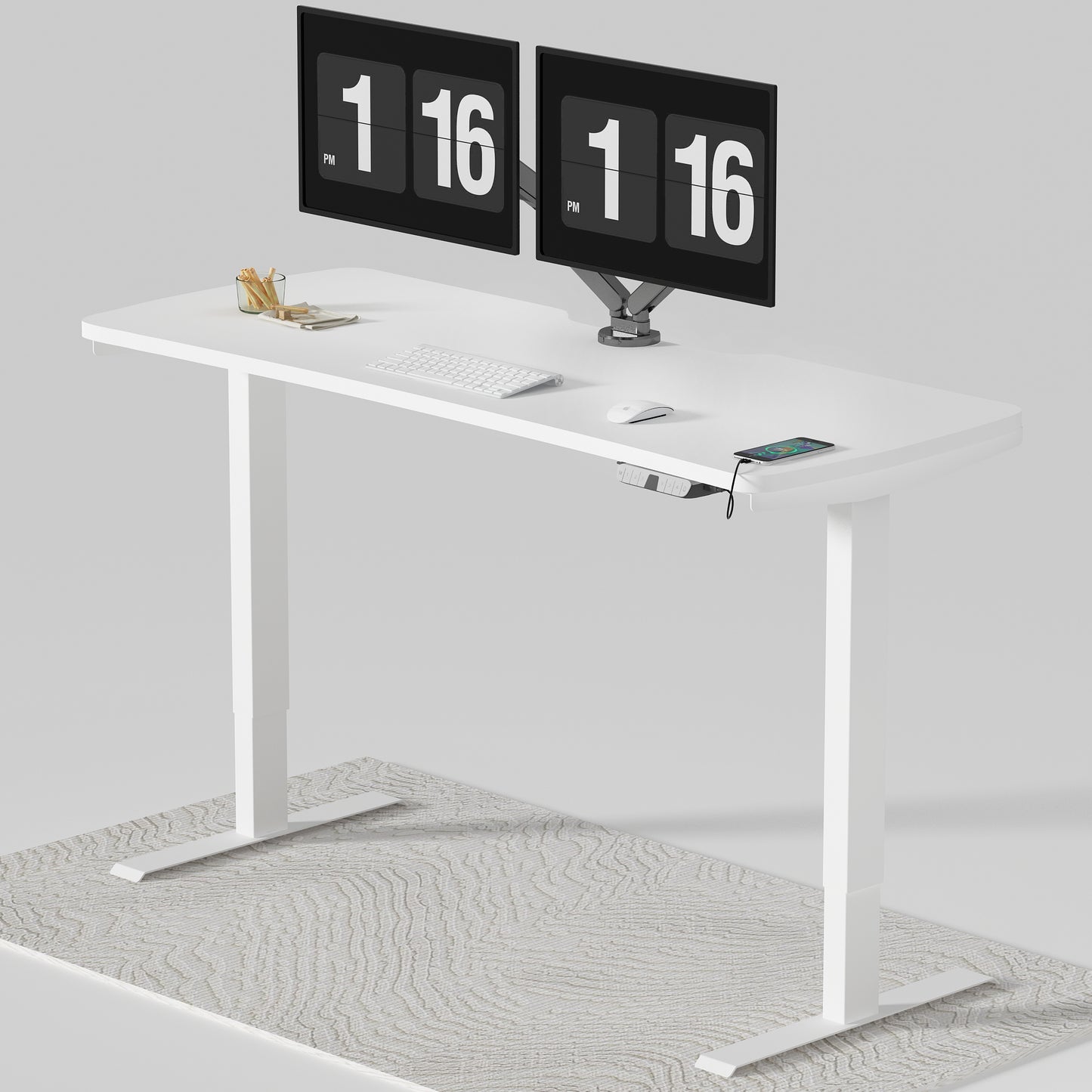 Dual Motor Standing Desk | ALFA Standing Desk - 60" x 24" Standing Desk Dual Motor