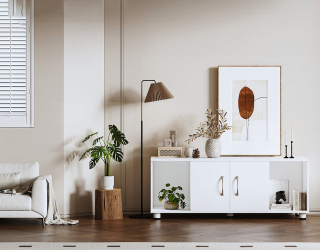 Modern Entryway Shoe Storage Bench with Cubbies and Cabinets