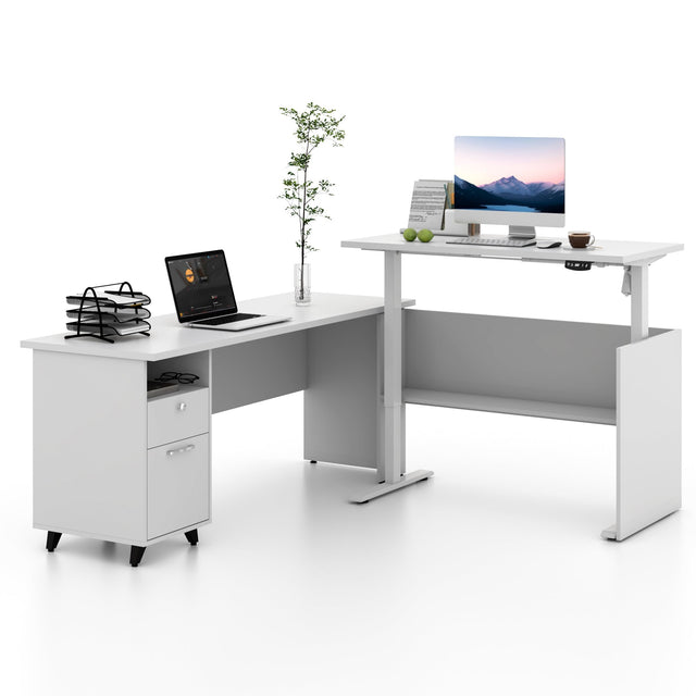 Elevate Your Workday: The 70" W L‑Shaped Executive Standing Desk That Works as Hard as You Do