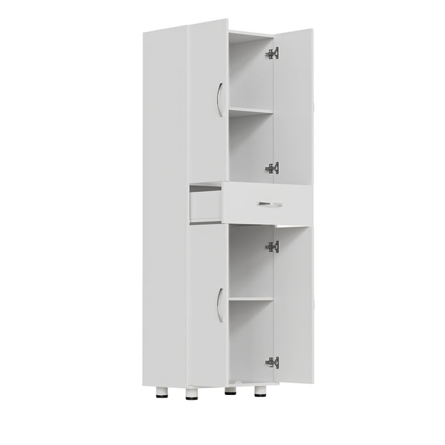 75''H Garage Storage Cabinet with Drawer and Adjustable Shelves