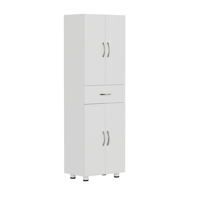 75''H Garage Storage Cabinet with Drawer and Adjustable Shelves