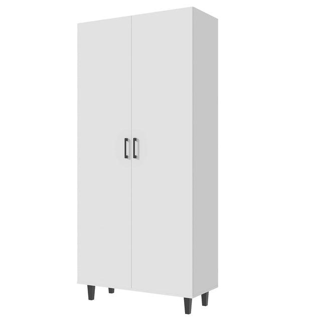 77" H Storage Cabinet with with Doors and Adjustable Shelves