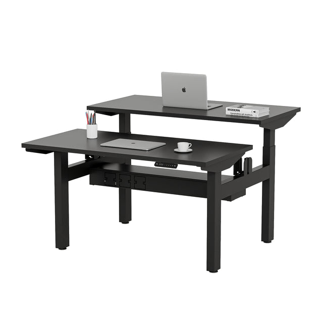 ALFA Desk Height Adjustable Double Standing Desk Dual Motor Adjustable Table Electric Desk 60" x 30"