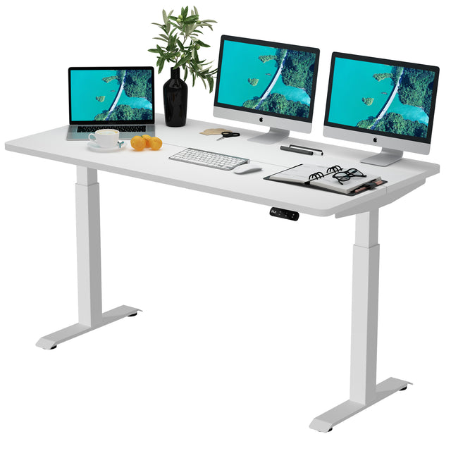 ALFA Dual Motor Electric Standing Desk Height Adjustable Standing Desk Fully Standing Desk with Splice Board 60" x 30"