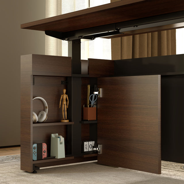 70.9”L-Shape Executive Standing Desk, Snap-Lock &Built-In Power Outlet,70.9”L-Shape Executive Standing Desk, Snap-Lock &Built-In Power Outlet