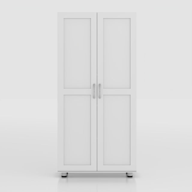 75" Tall Garage Storage Cabinet with 3 Adjustable Shelves, Freestanding Tall Utility Cabinet with Doors for Garage, Laundry Room, Pantry, or Office