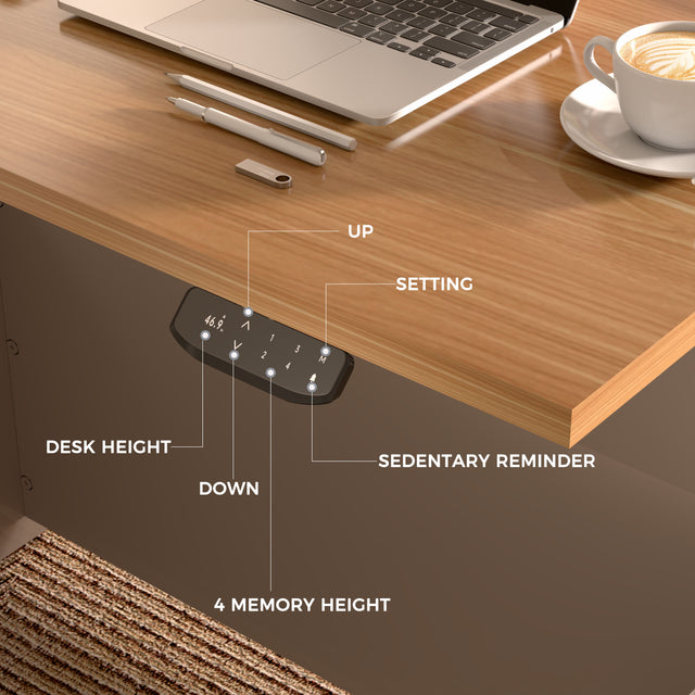 67" L-Shaped Executive Standing Desk – Brushless Dual Motor, Pre-Assembled Frame & Lockable Storage