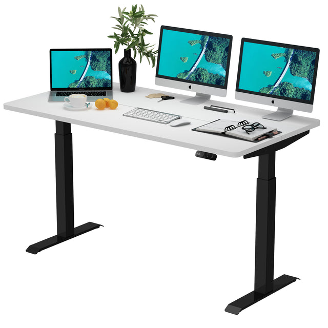 ALFA Dual Motor Electric Standing Desk Height Adjustable Standing Desk Fully Standing Desk with Splice Board 60" x 30"