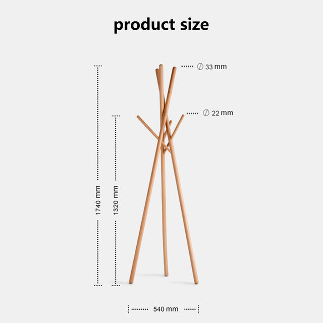 Wood Coat Rack | ALFA x PIY NUDE Coat Rack - Coat Tree Hall Tree Coat Hanger Stand | Bamboo Laminated Timber / Wax Oil