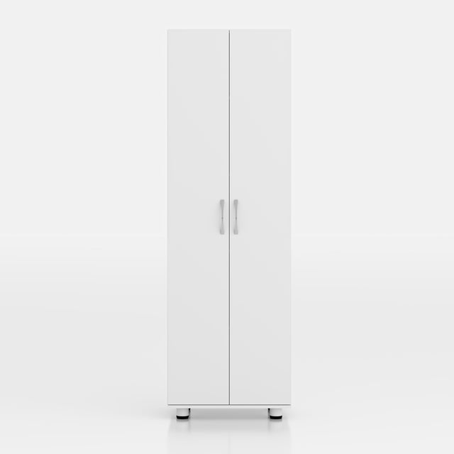 75" Tall Garage Storage Cabinet with Adjustable Shelves, White Freestanding Cabinet for Garage, Laundry Room, Pantry, Kitchen, Pantry, or Workshop