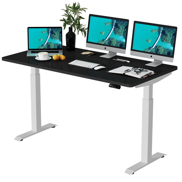 ALFA Dual Motor Electric Standing Desk Height Adjustable Standing Desk Fully Standing Desk with Splice Board 60" x 30"