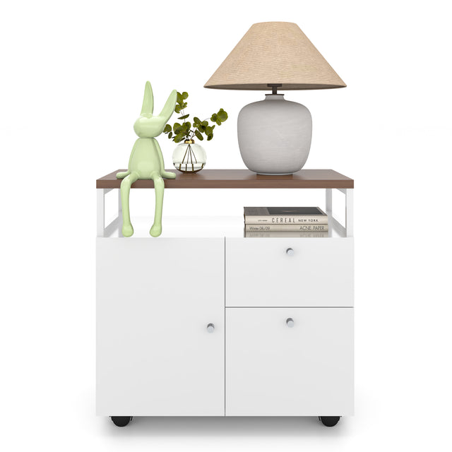 Mobile File Cabinet and Bookcase, Modern Business Set Workstation for Home Office