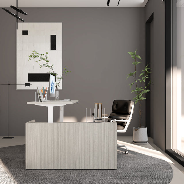 Height Adjustable L-Shaped Standing Desk
