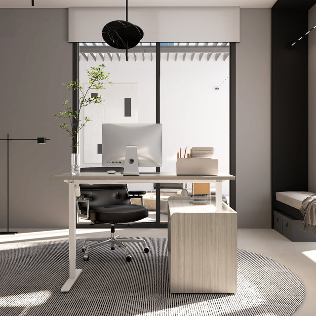 Height Adjustable L-Shaped Standing Desk