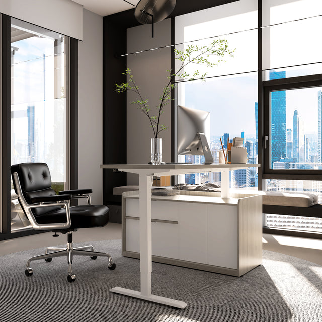 Height Adjustable L-Shaped Standing Desk