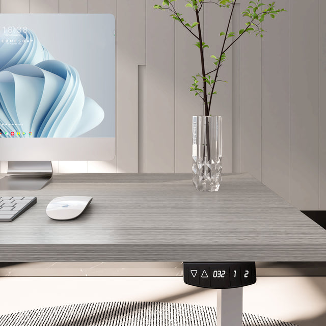 Height Adjustable L-Shaped Standing Desk