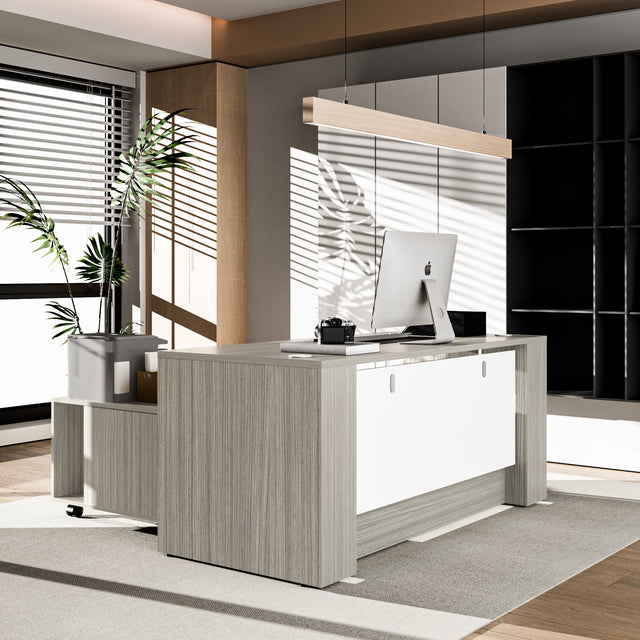 66.93" Executive Desk With A Mobile Cabinet