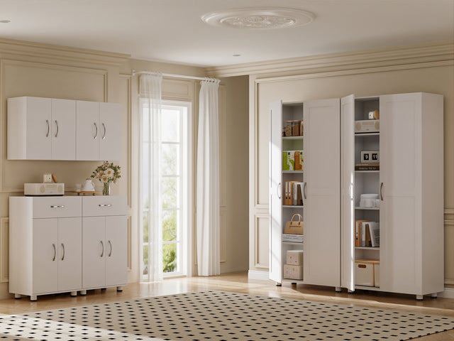 23″ Wall Cabinet with Adjustable Shelf | 2-Door Pantry Cabinet, Wall Mount Storage Cabinet for Bathroom, Kitchen, Living Room