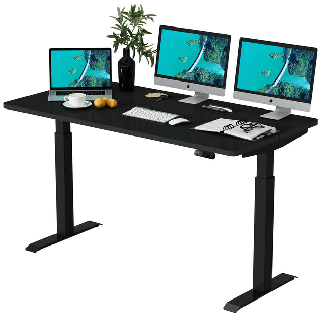 ALFA Dual Motor Electric Standing Desk Height Adjustable Standing Desk Fully Standing Desk with Splice Board 60" x 30"