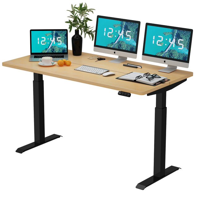 ALFA Dual Motor Electric Standing Desk Height Adjustable Standing Desk Fully Standing Desk with Splice Board 60" x 30"