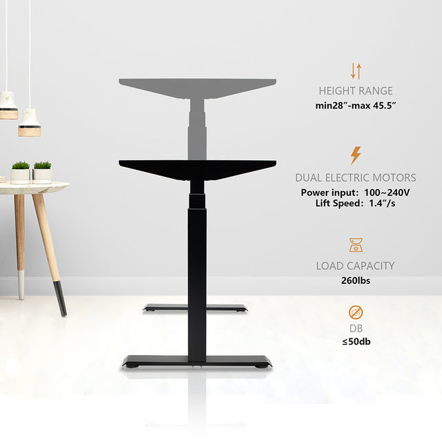 Dual Motor Standing Desk Frame - 3 Stage