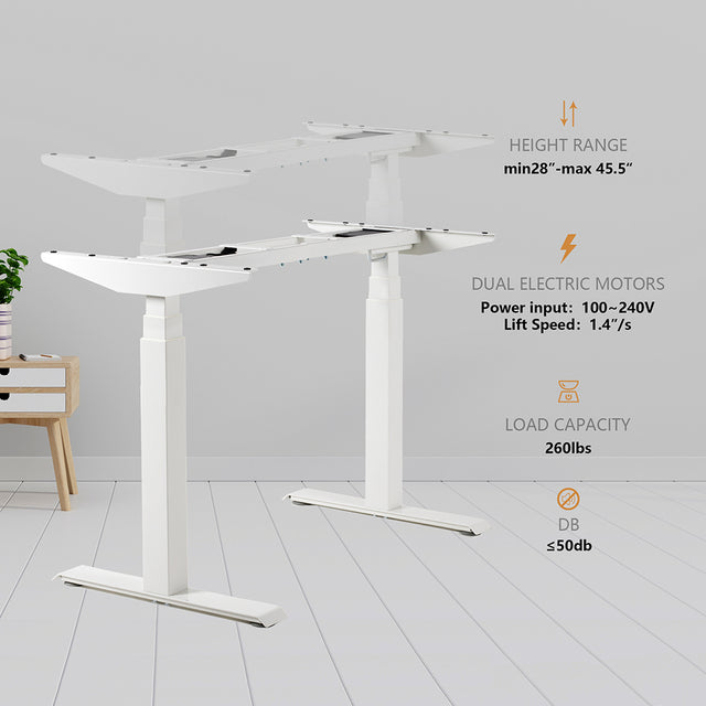 Dual Motor Standing Desk Frame - 3 Stage