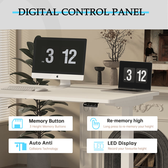 Dual Motor 2-Stage Electric Standing Desk Frame