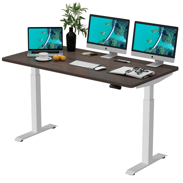 ALFA Dual Motor Electric Standing Desk Height Adjustable Standing Desk Fully Standing Desk with Splice Board 60" x 30"