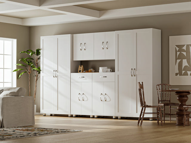 23″ Wall Cabinet with Adjustable Shelf | 2-Door Pantry Cabinet, Wall Mount Storage Cabinet for Bathroom, Kitchen, Living Room