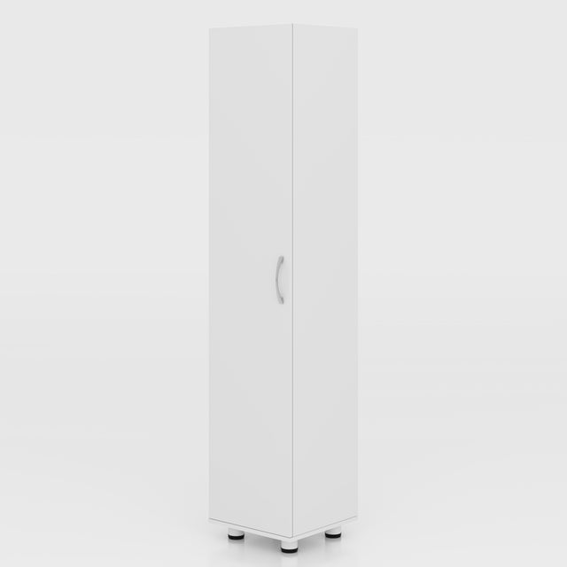 75"H Narrow Pantry Storage Cabinet Single Door with Adjustable Shelves, Freestanding Utility Organizer for Garage, Laundry Room, Pantry, or Office