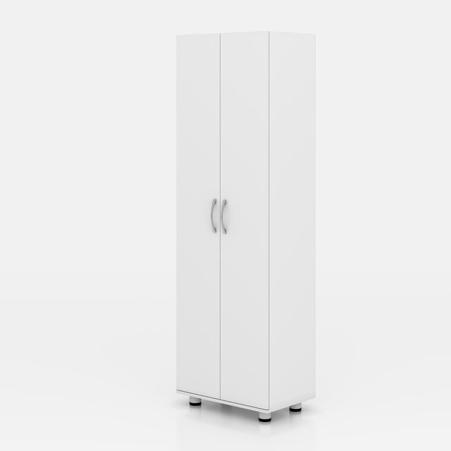 75" Tall Garage Storage Cabinet with Adjustable Shelves, White Freestanding Cabinet for Garage, Laundry Room, Pantry, Kitchen, Pantry, or Workshop